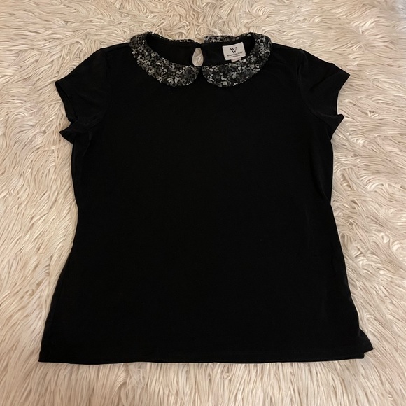 Sequin | Peter Pan collar | Layering tee - Picture 2 of 11